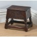Antique Charles II Style Oak Joint Close Sewing Box Seat Stool Table c.1880   132556653659